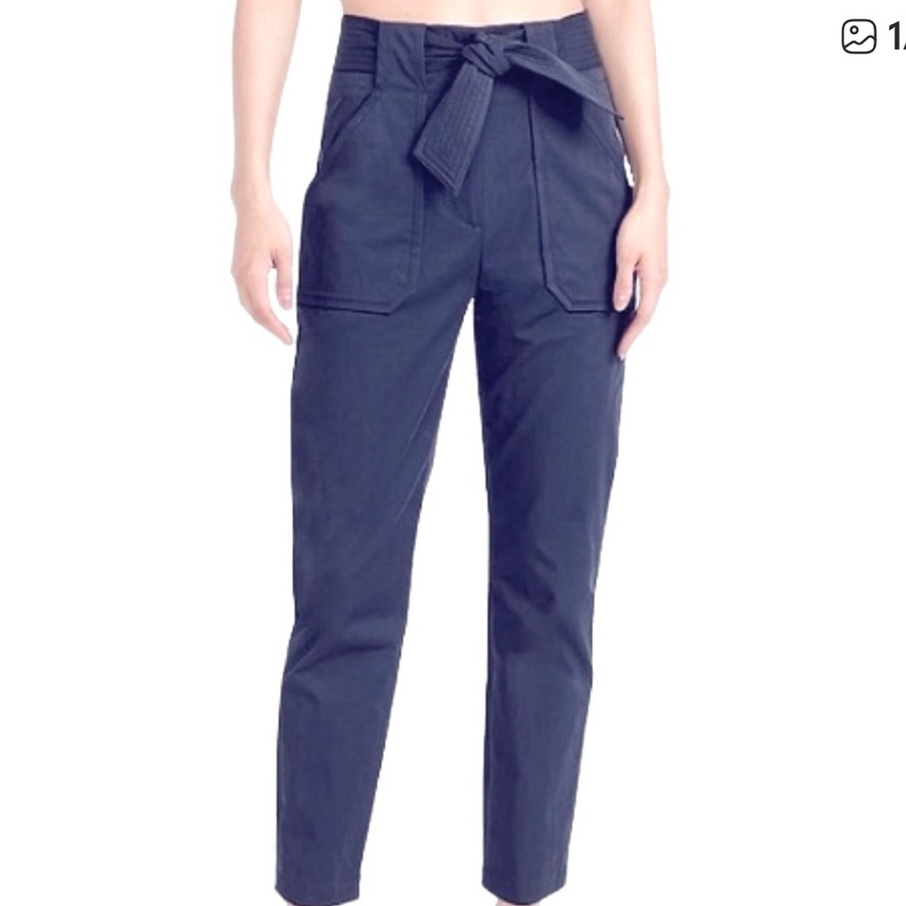 Veronica Beard Mahary Belted High-Waisted Pants Size 2